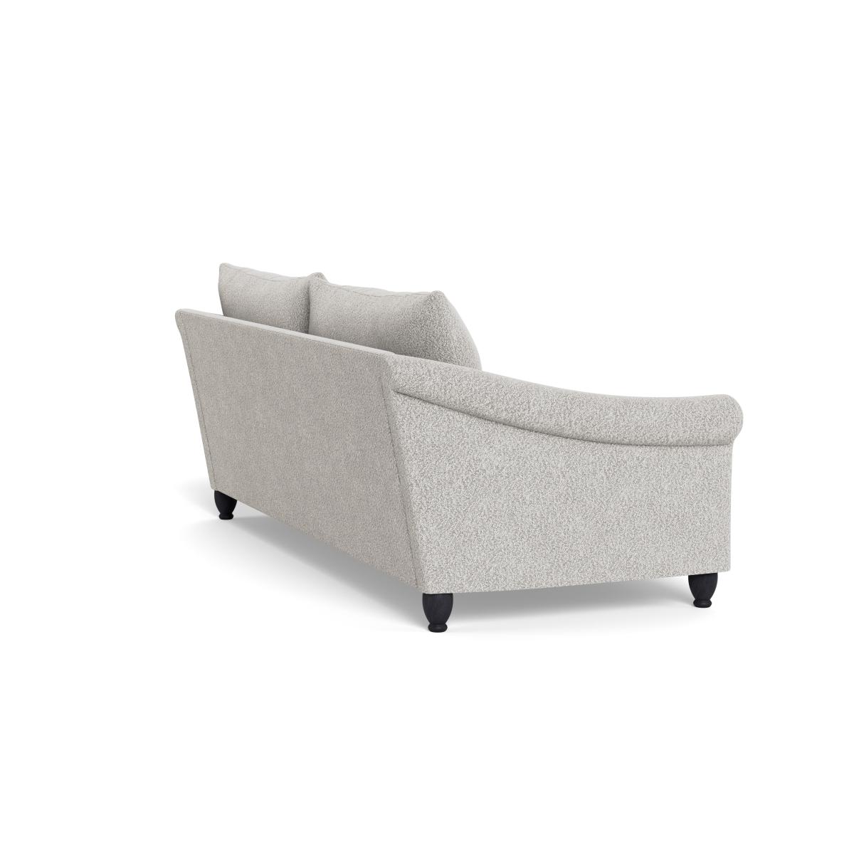 Heal's Devon 4 Seater Sofa Chunky Boucle Ecru Walnut Stained Feet – image 4