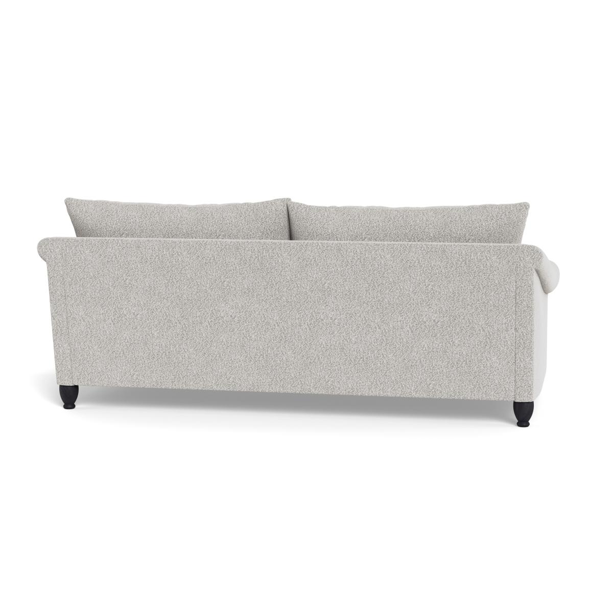 Heal's Devon 4 Seater Sofa Chunky Boucle Ecru Walnut Stained Feet – image 5