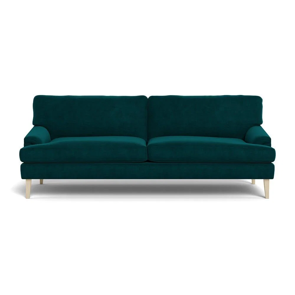 Heal's Stanton 4 Seater Sofa Smart Luxe Velvet Ocean Natural Feet – image 2