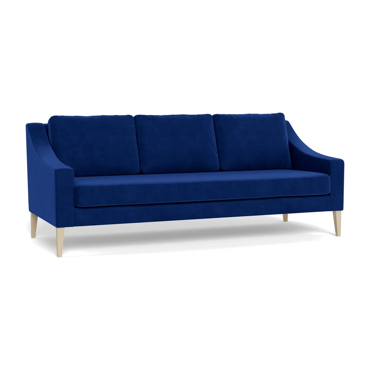 Heal's Richmond 4 Seater Sofa Smart Luxe Velvet Azure Black Feet – image 1