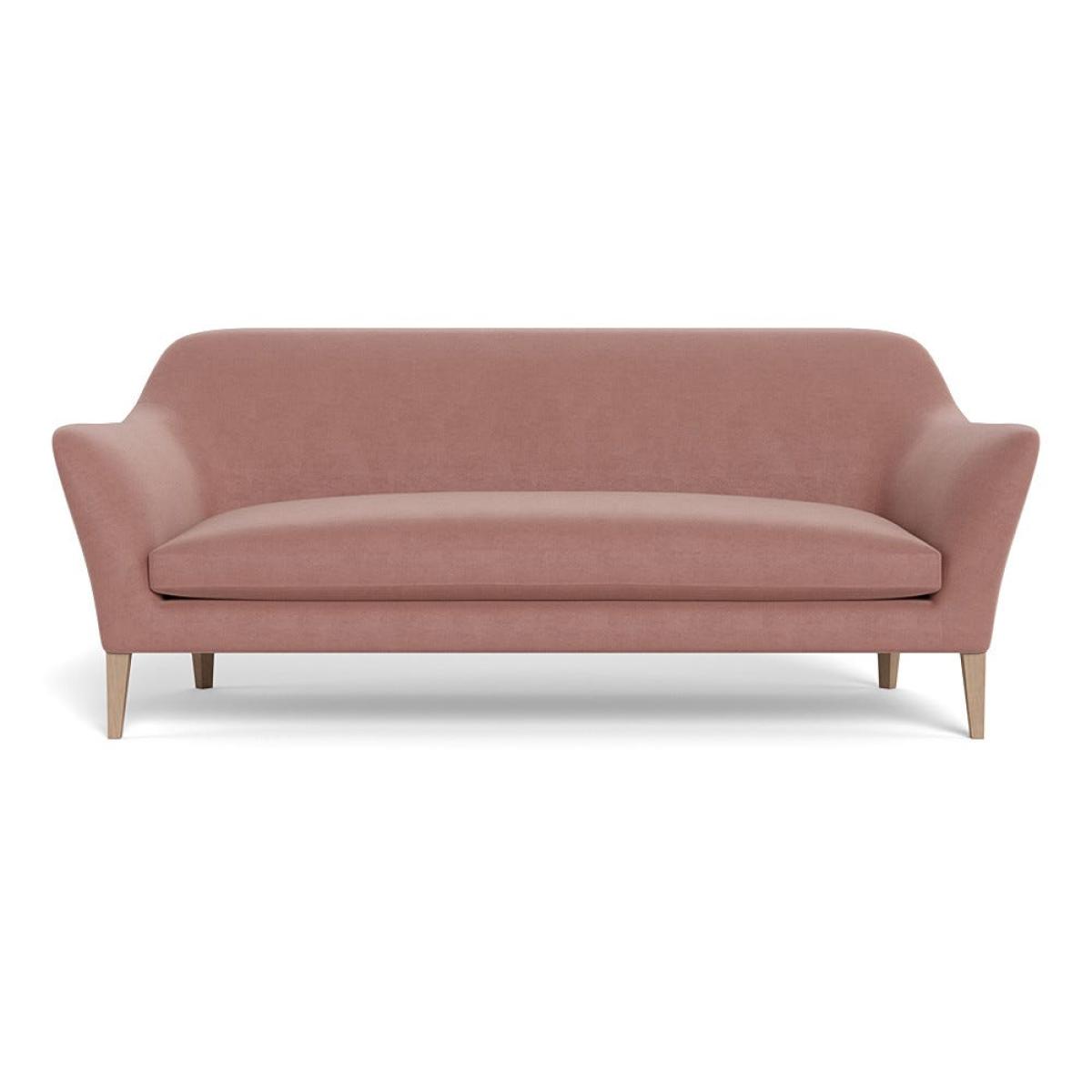 Heal's Wallis 4 Seater Sofa Smart Luxe Velvet Dusky Pink Natural Oak Feet – image 2