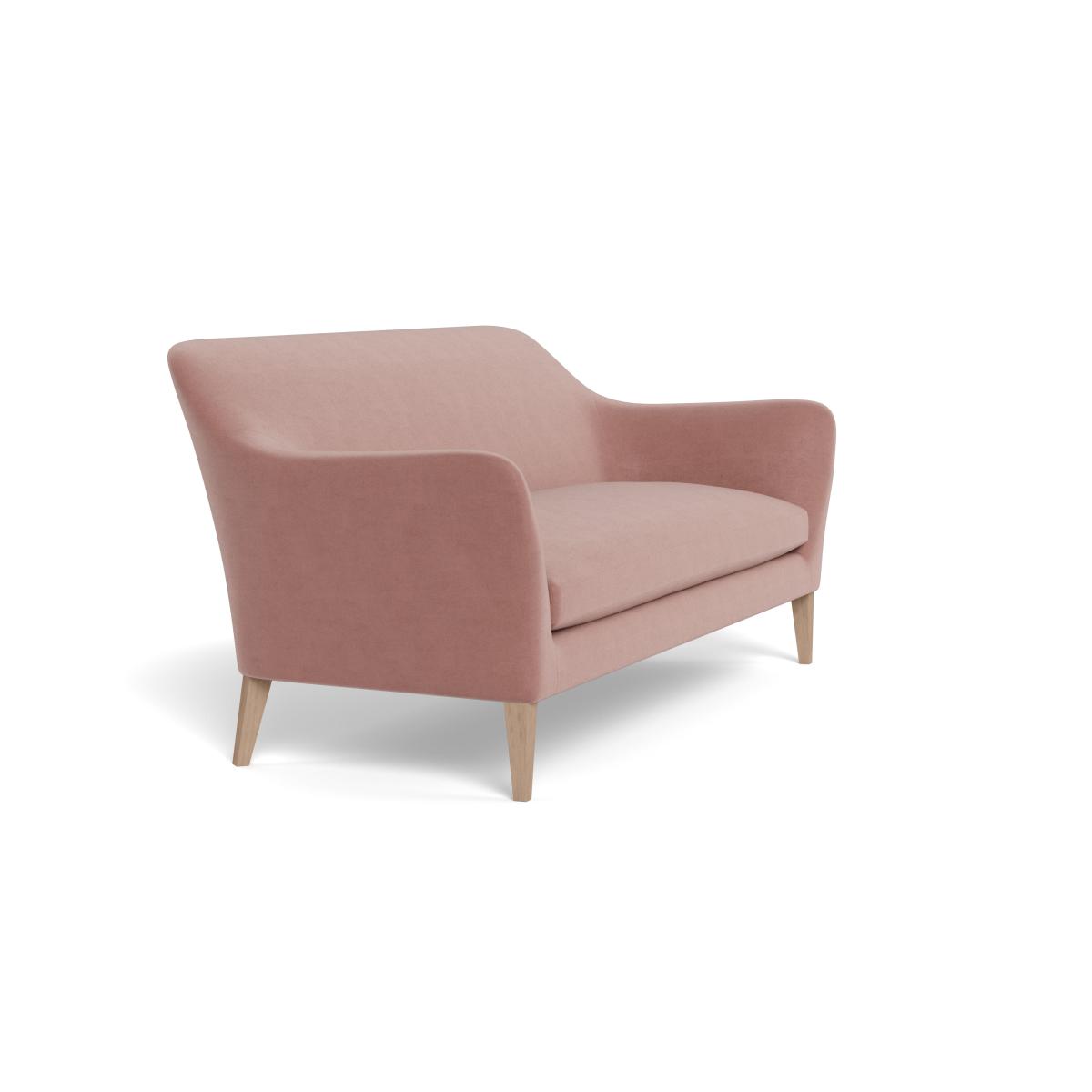 Heal's Wallis 4 Seater Sofa Smart Luxe Velvet Dusky Pink Natural Oak Feet – image 3