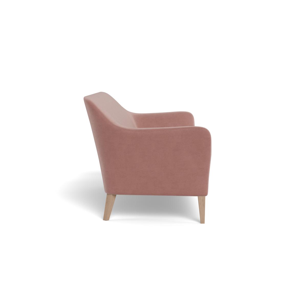 Heal's Wallis 4 Seater Sofa Smart Luxe Velvet Dusky Pink Natural Oak Feet – image 4