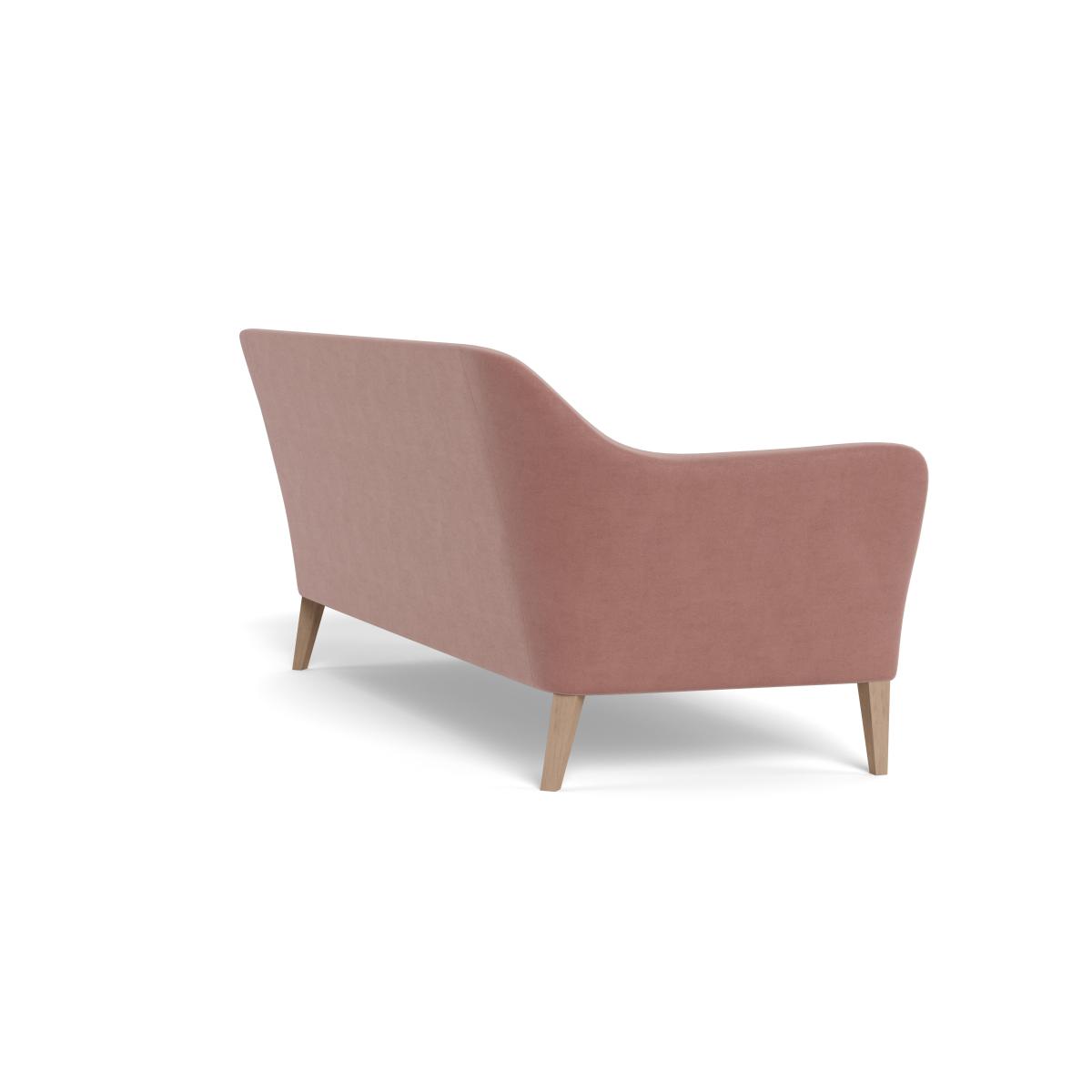 Heal's Wallis 4 Seater Sofa Smart Luxe Velvet Dusky Pink Natural Oak Feet – image 5