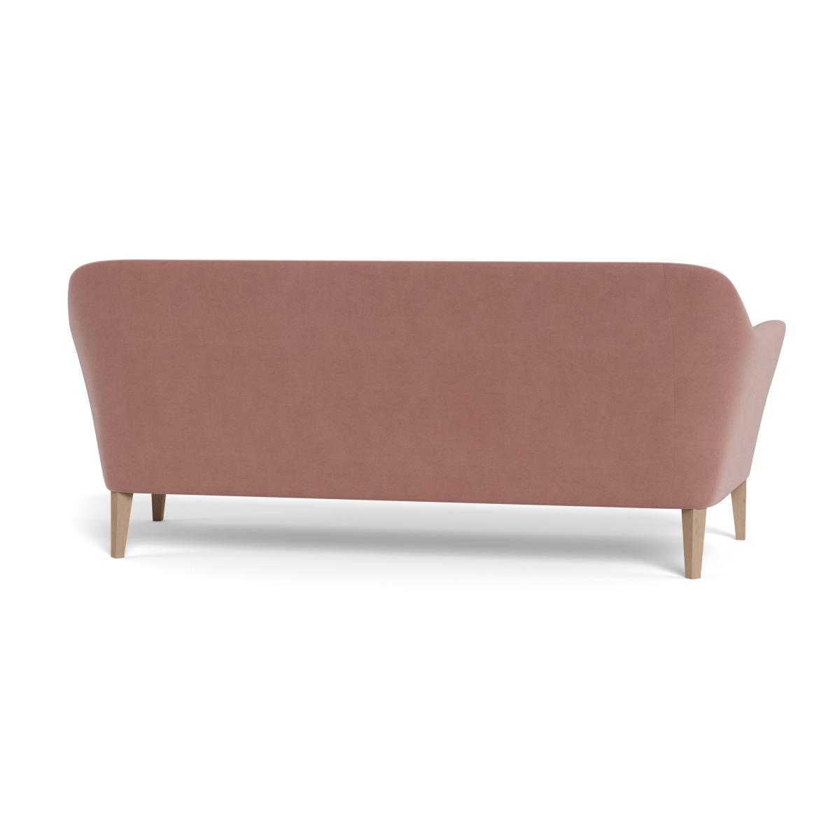 Heal's Wallis 4 Seater Sofa Smart Luxe Velvet Dusky Pink Natural Oak Feet – image 6