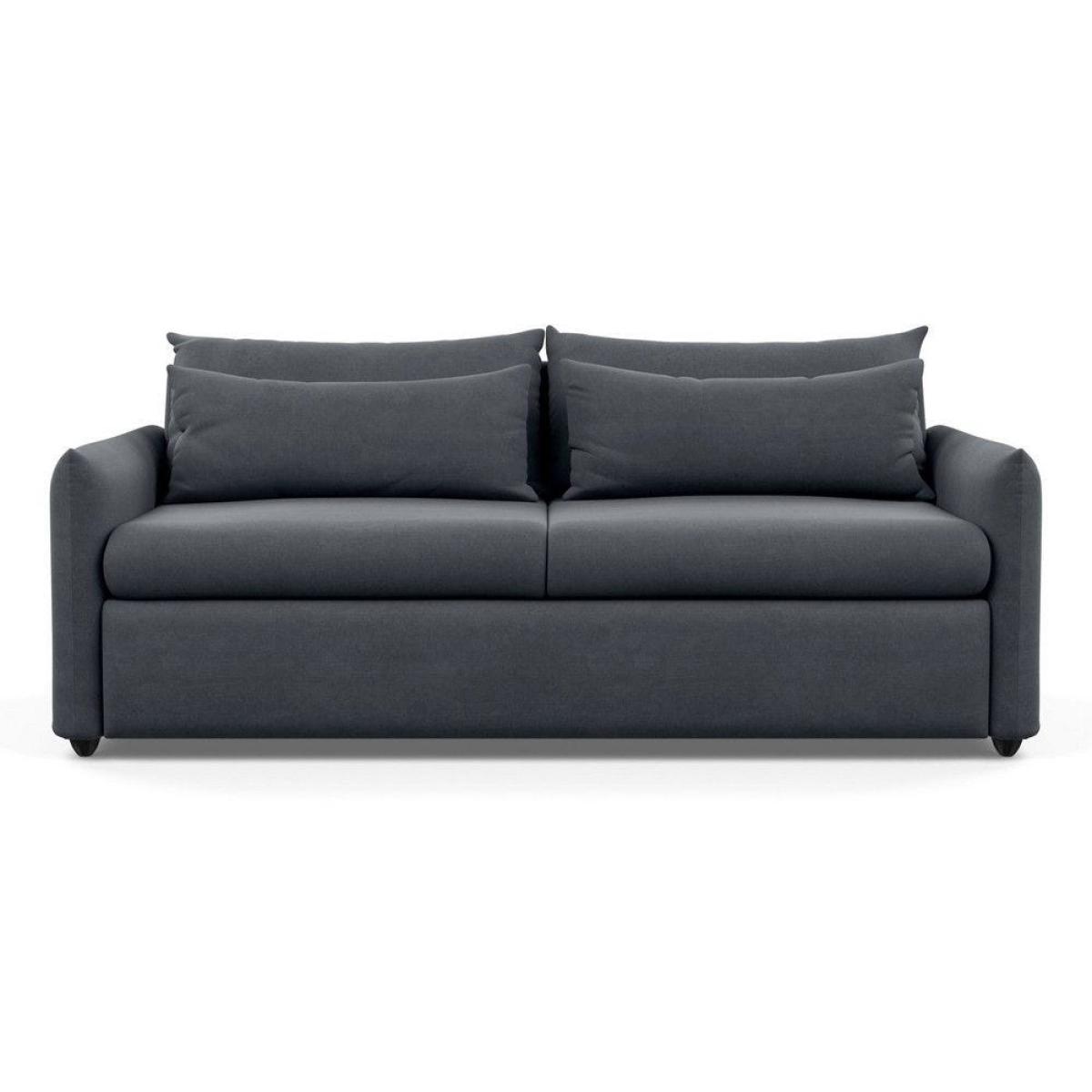 Heal's Pillow 4 Seater Sofa Melton Wool Shale Black - Heal's UK Furniture – image 18