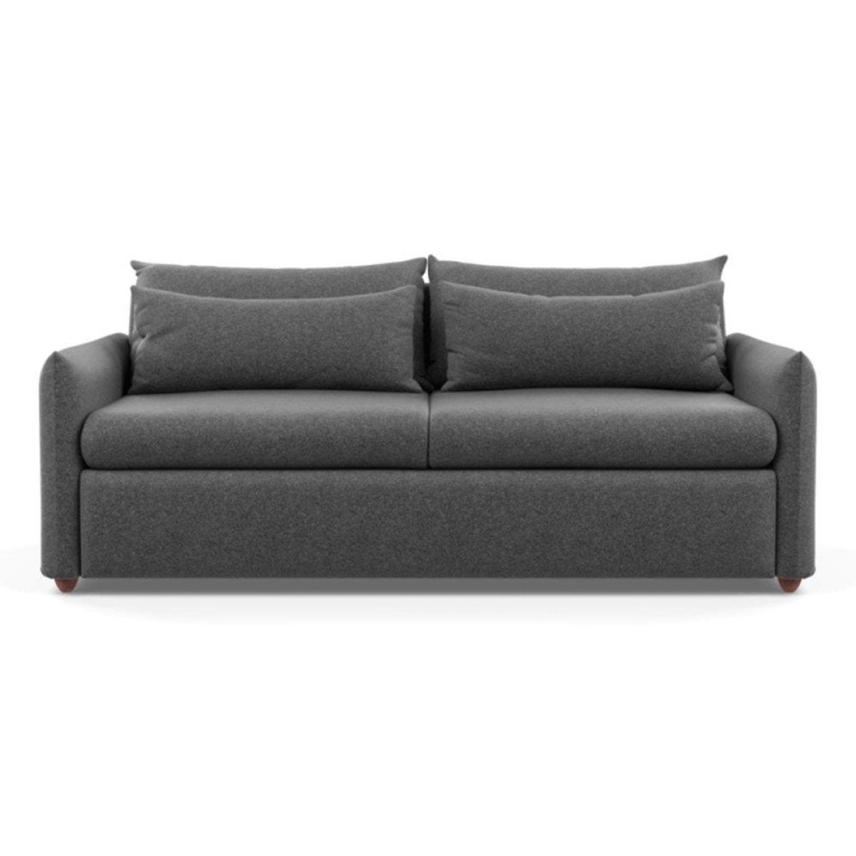Heal's Pillow 4 Seater Sofa Melton Wool Shale Black - Heal's UK Furniture – image 19