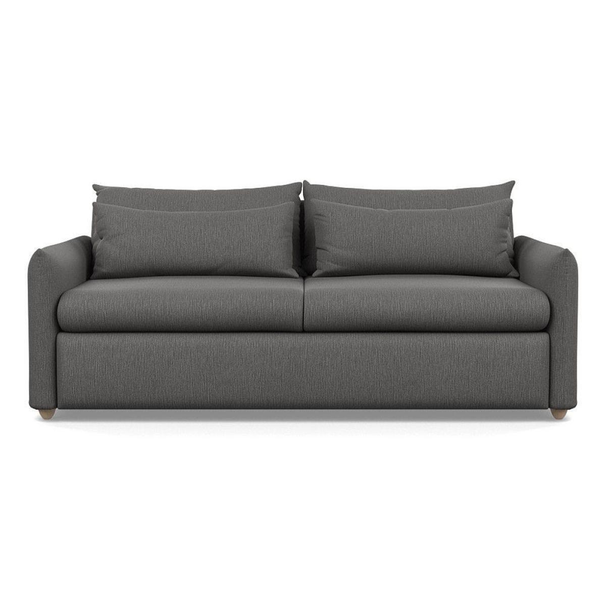 Heal's Pillow 4 Seater Sofa Melton Wool Shale Black - Heal's UK Furniture – image 28