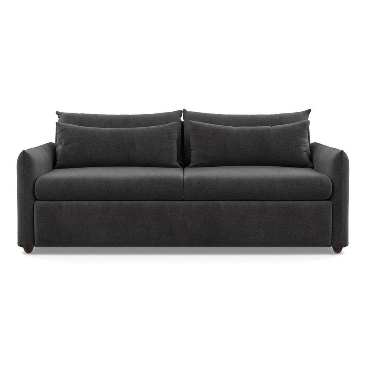 Heal's Pillow 4 Seater Sofa Melton Wool Shale Black - Heal's UK Furniture – image 46