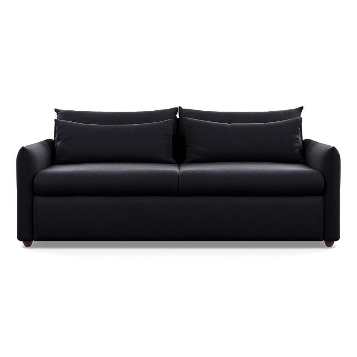 Heal's Pillow 4 Seater Sofa Melton Wool Shale Black - Heal's UK Furniture – image 48