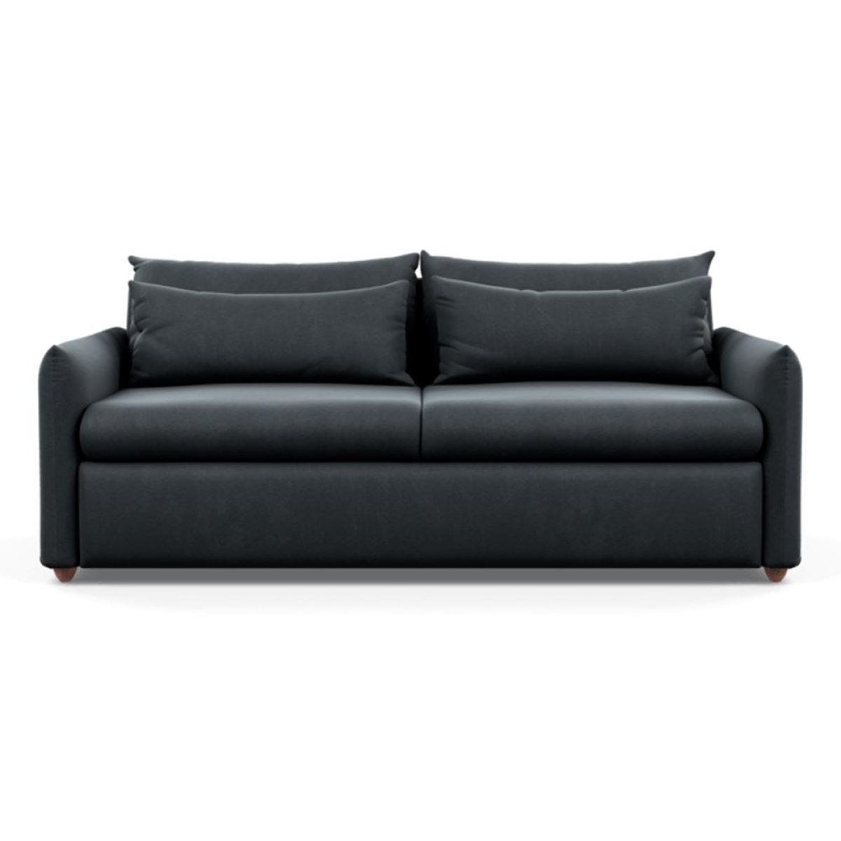 Heal's Pillow 4 Seater Sofa Melton Wool Shale Black - Heal's UK Furniture – image 10