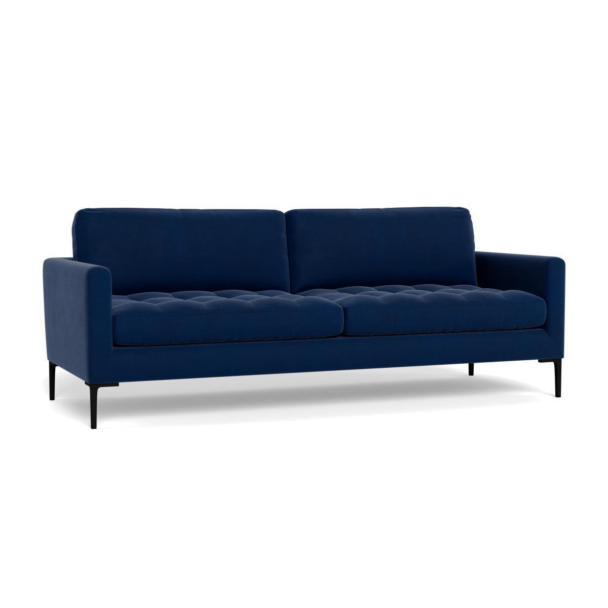 Heal's Eton 4 Seater Sofa Smart Luxe Velvet Midnight Brass Feet - Heal's UK Furniture – image 1