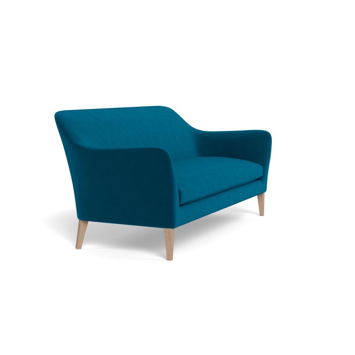 Heal's Wallis 4 Seater Sofa Velvet Teal Natural Feet - Heal's UK Furniture – image 2