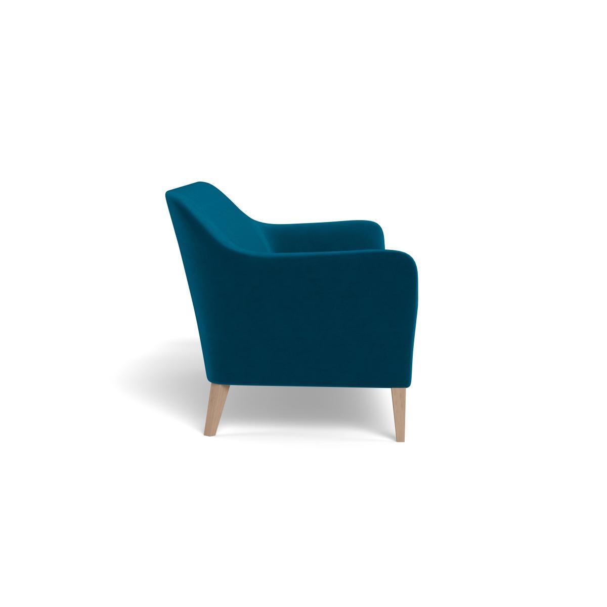 Heal's Wallis 4 Seater Sofa Velvet Teal Natural Feet - Heal's UK Furniture – image 3