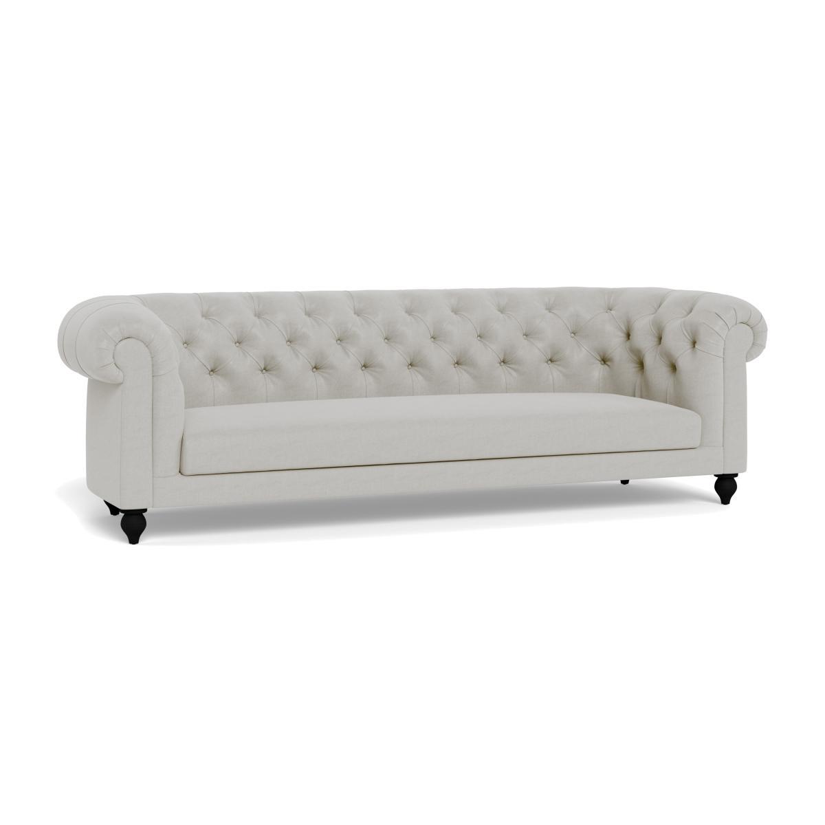 Heal's Fitzrovia 4 Seater Sofa Capelo LinenCotton Sea Salt Chestnut Stain Feet - Heal's UK Furniture – image 1