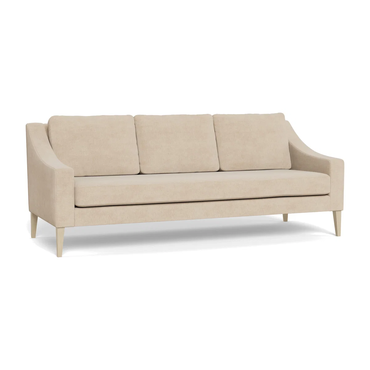 Heal's Richmond 4 Seater Sofa Brushed Cotton Oat Black Feet – image 1