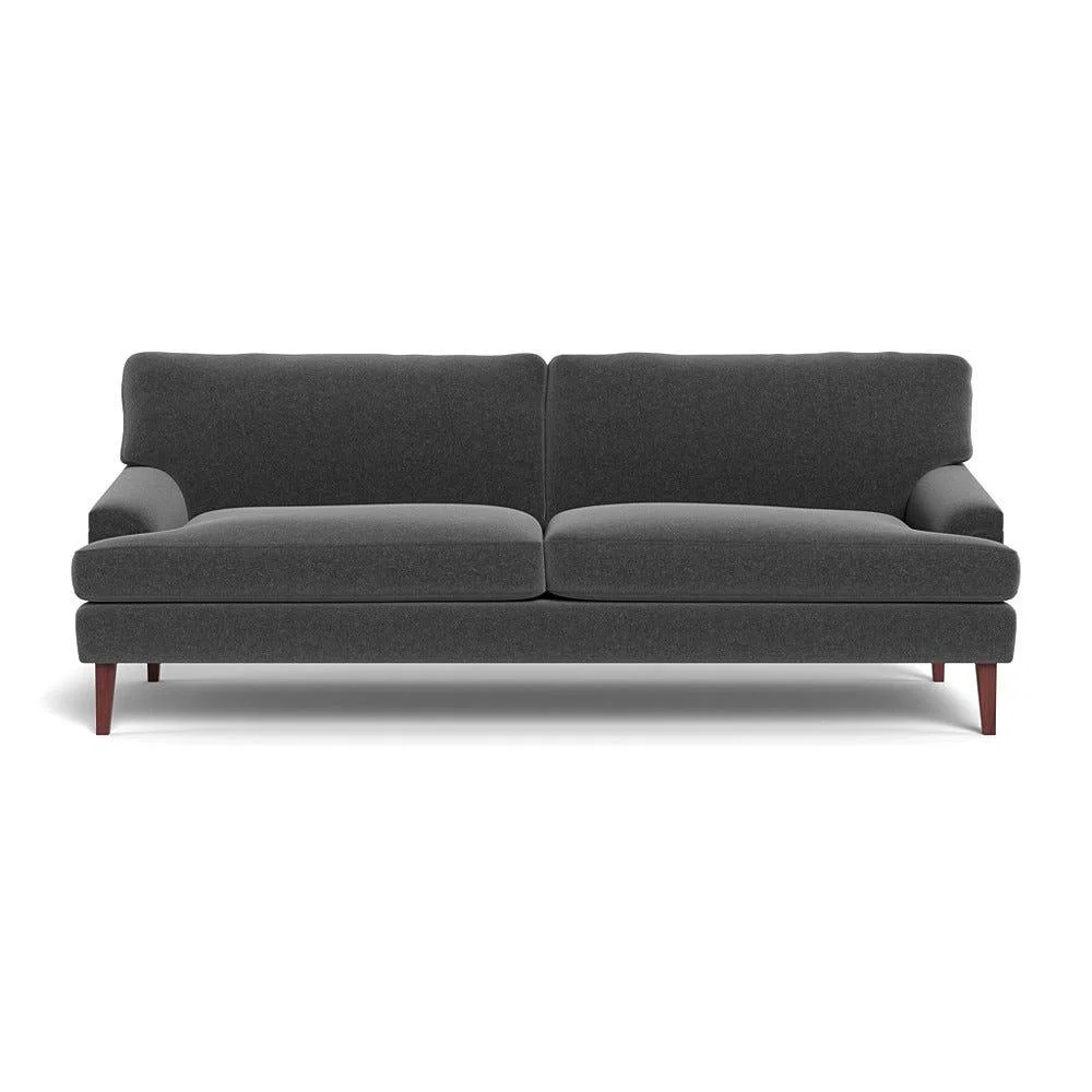 Heal's Stanton 4 Seater Sofa Melton Wool Granite Walnut Stained Feet – image 2