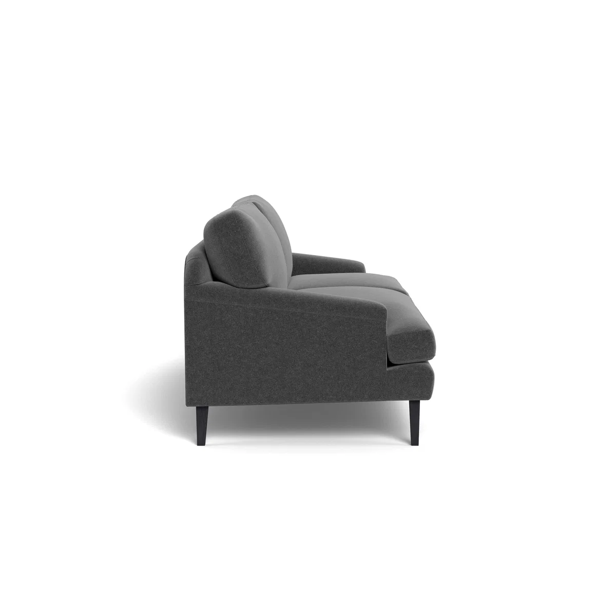Heal's Stanton 4 Seater Sofa Melton Wool Granite Walnut Stained Feet – image 4