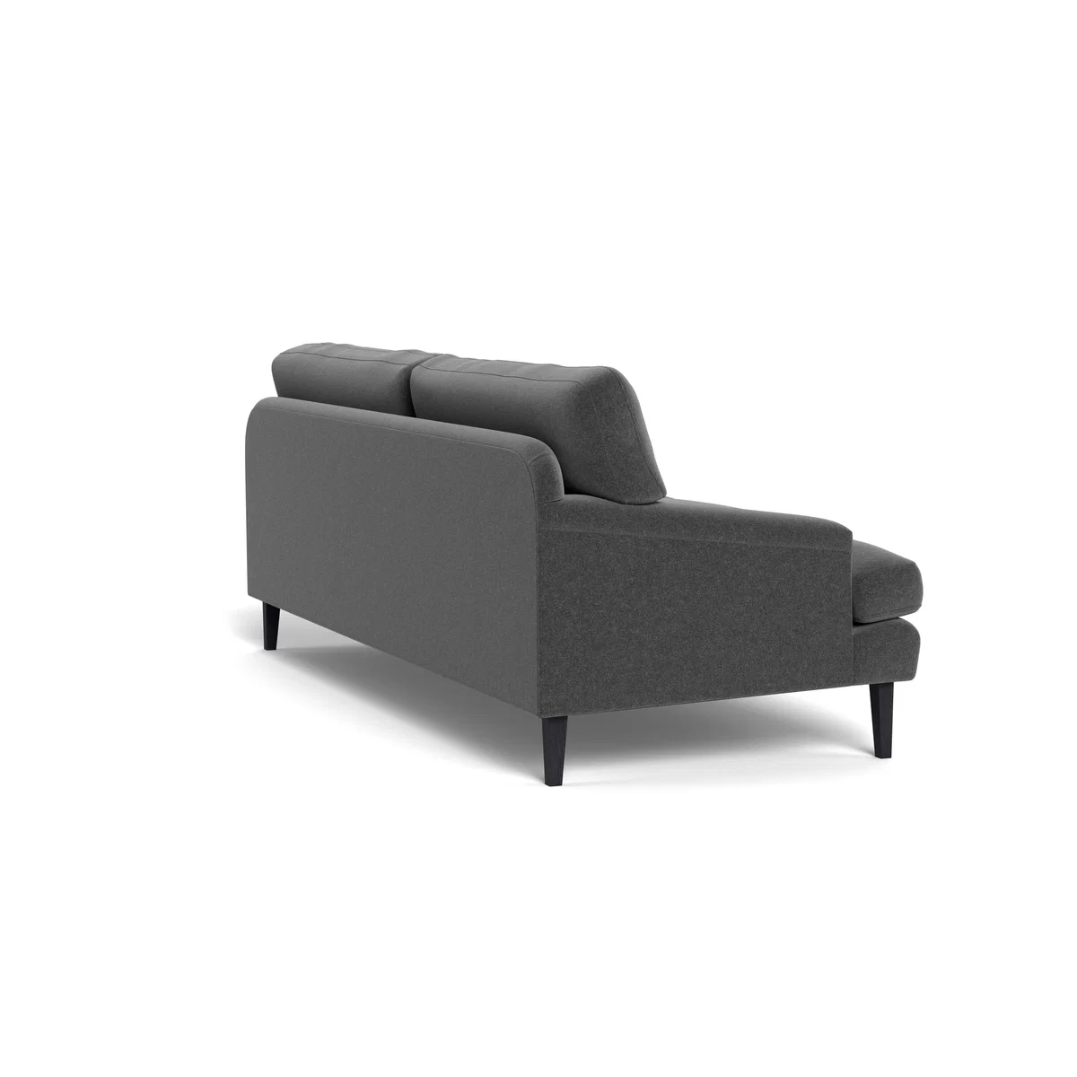 Heal's Stanton 4 Seater Sofa Melton Wool Granite Walnut Stained Feet – image 5