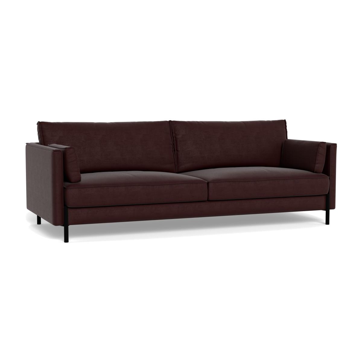 Heal's Tortona 4 Seater Sofa Smart Luxe Velvet Acorn Black Feet – image 1