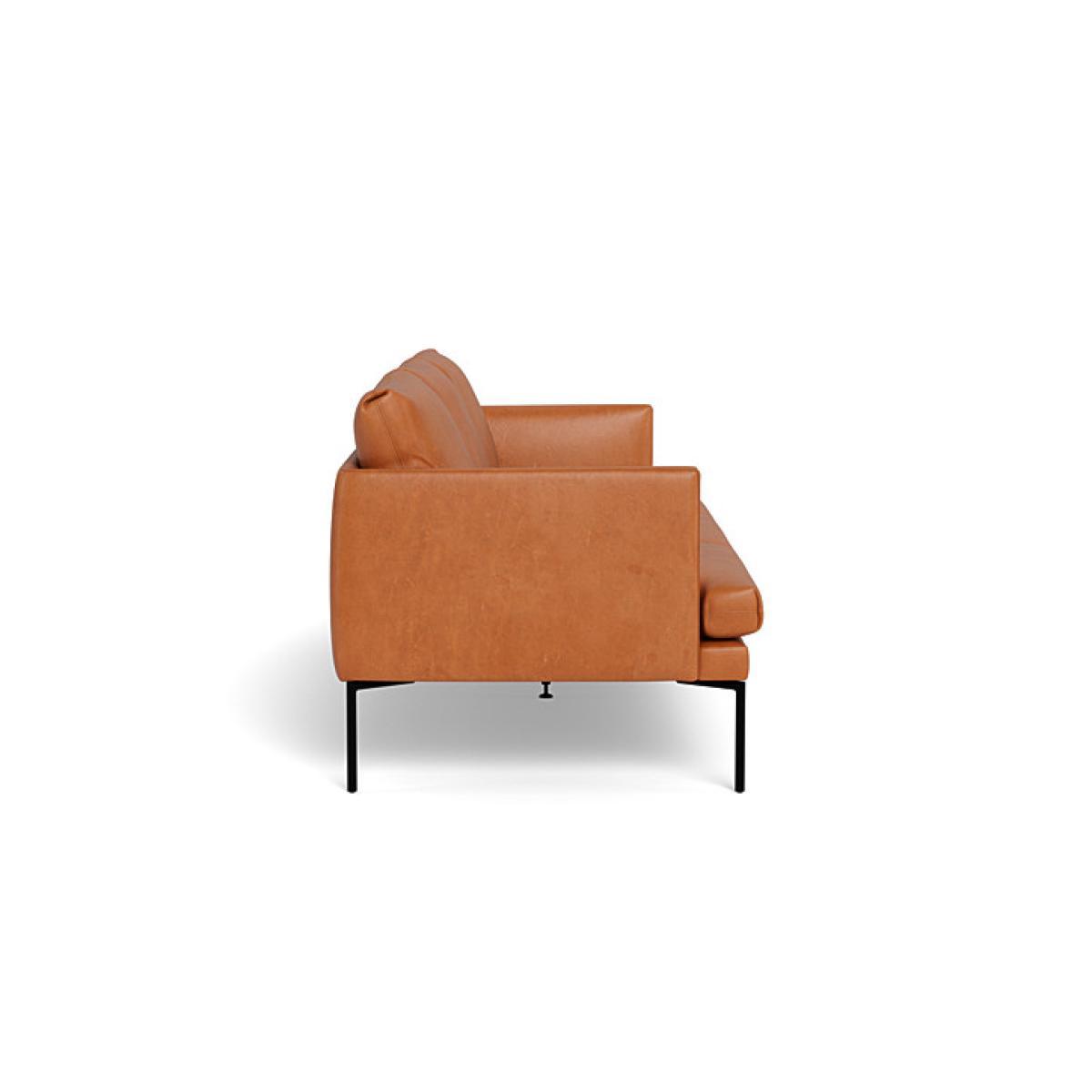 Heal's Matera 4 Seater Sofa Daino Leather Parchment Black Feet - Heal's UK Furniture – image 3