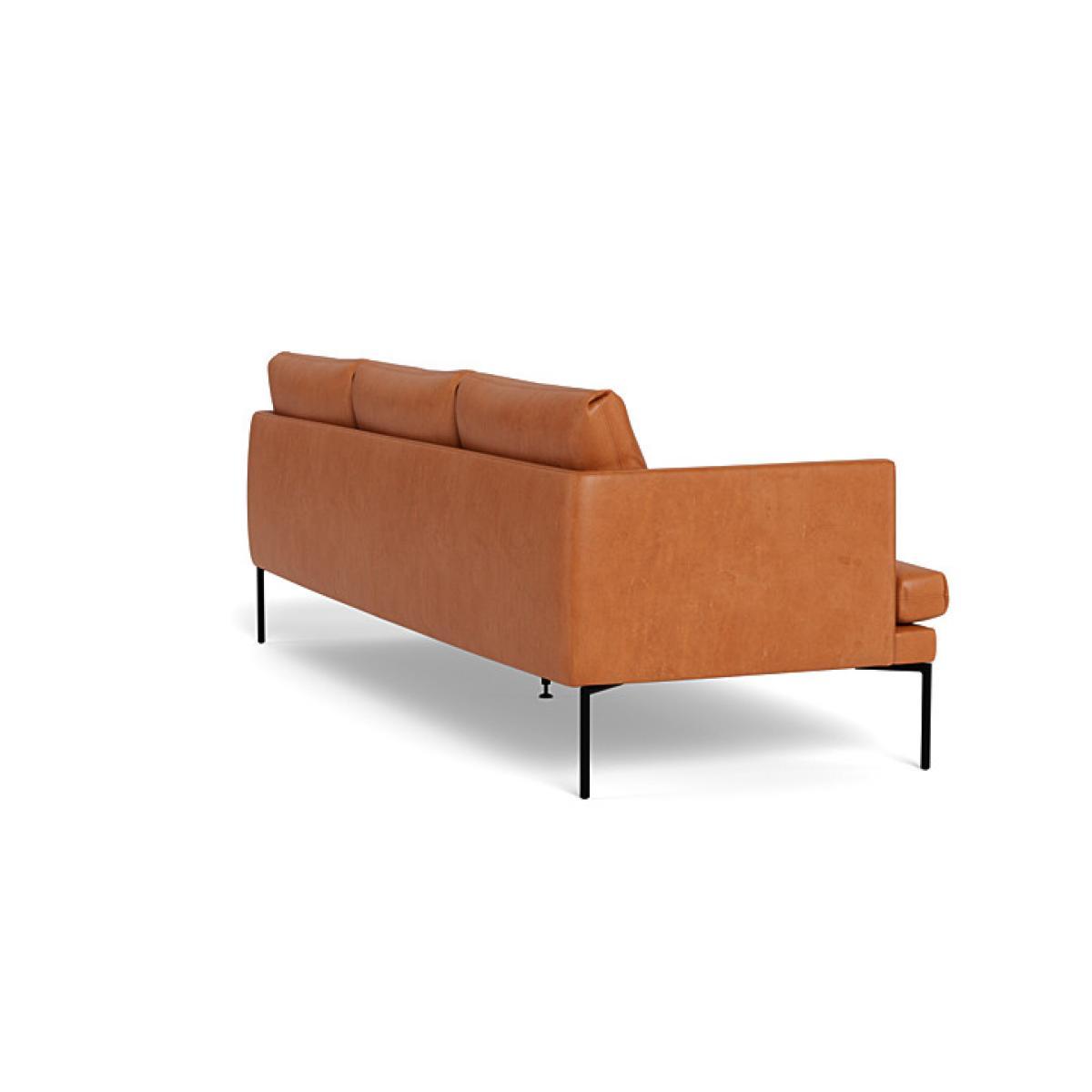 Heal's Matera 4 Seater Sofa Daino Leather Parchment Black Feet - Heal's UK Furniture – image 4