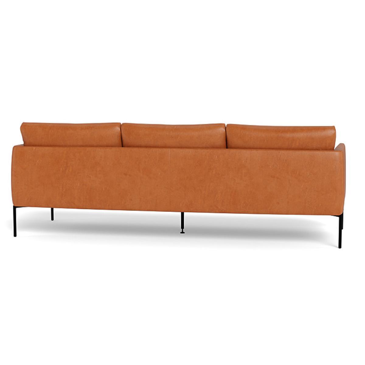 Heal's Matera 4 Seater Sofa Daino Leather Parchment Black Feet - Heal's UK Furniture – image 5