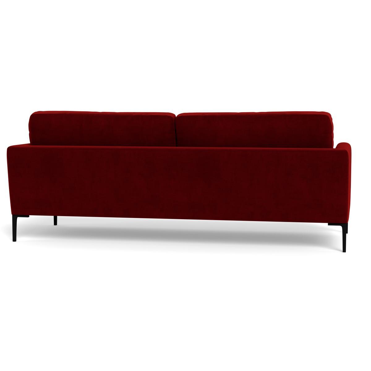 Heal's Eton 4 Seater Sofa Smart Luxe Velvet Mulberry Brass Feet - Heal's UK Furniture – image 5