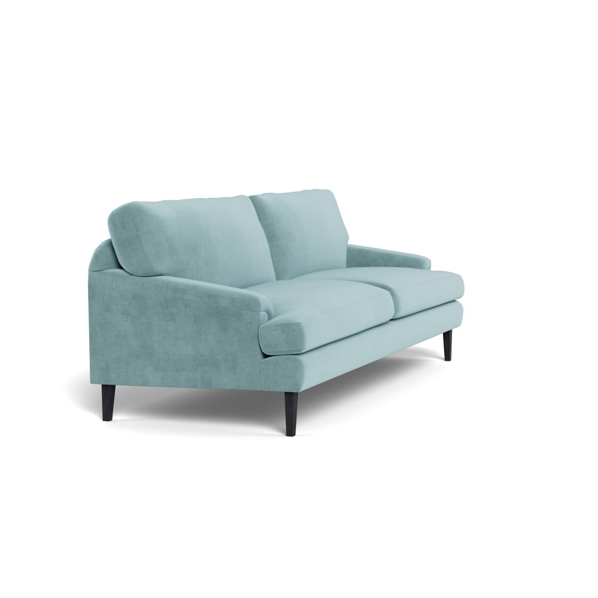 Heal's Stanton 4 Seater Sofa Smart Luxe Velvet Mineral Blue Black Feet – image 3