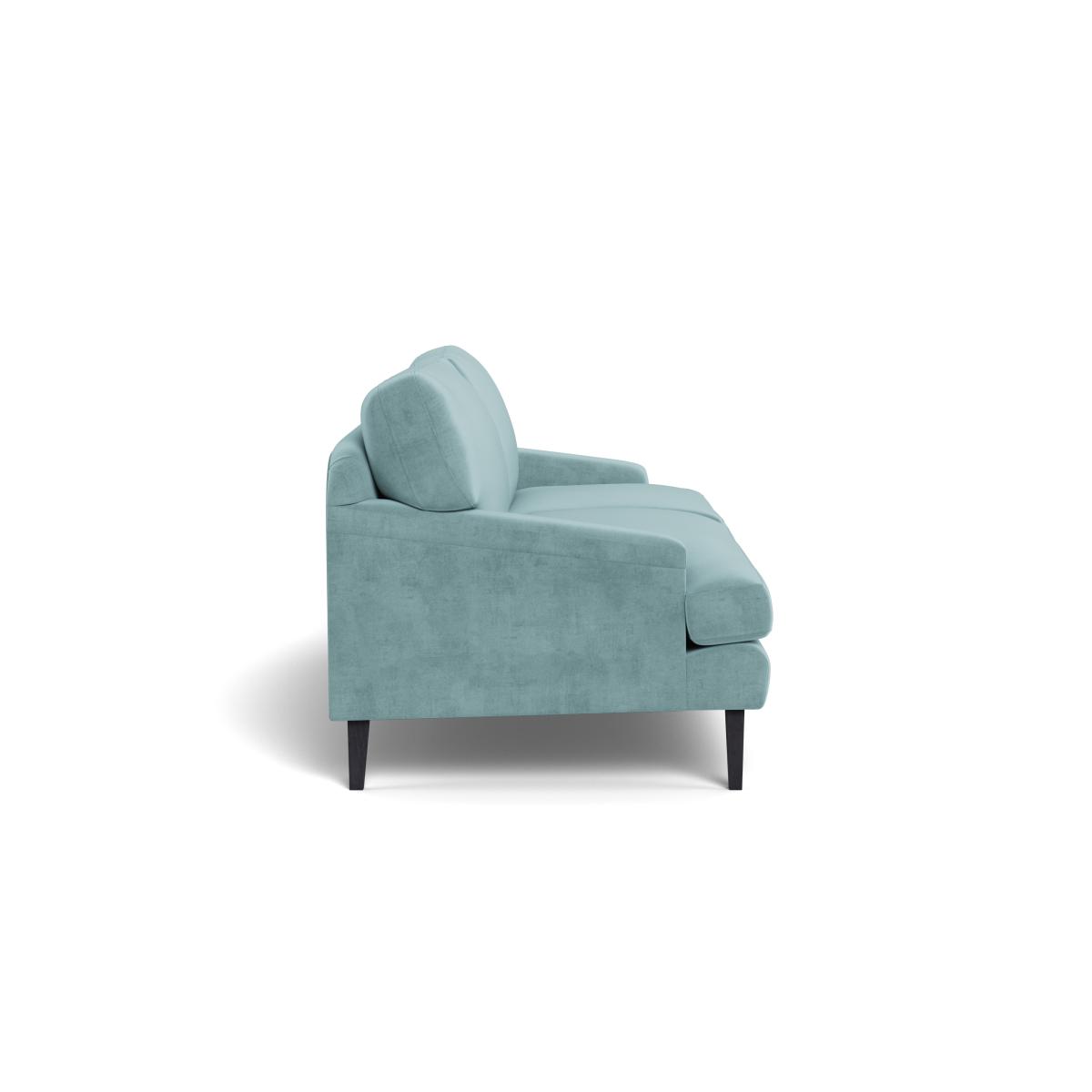 Heal's Stanton 4 Seater Sofa Smart Luxe Velvet Mineral Blue Black Feet – image 4
