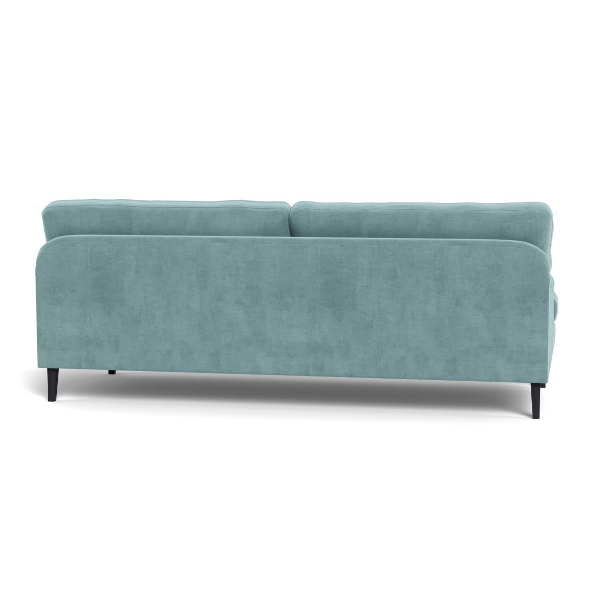 Heal's Stanton 4 Seater Sofa Smart Luxe Velvet Mineral Blue Black Feet – image 6