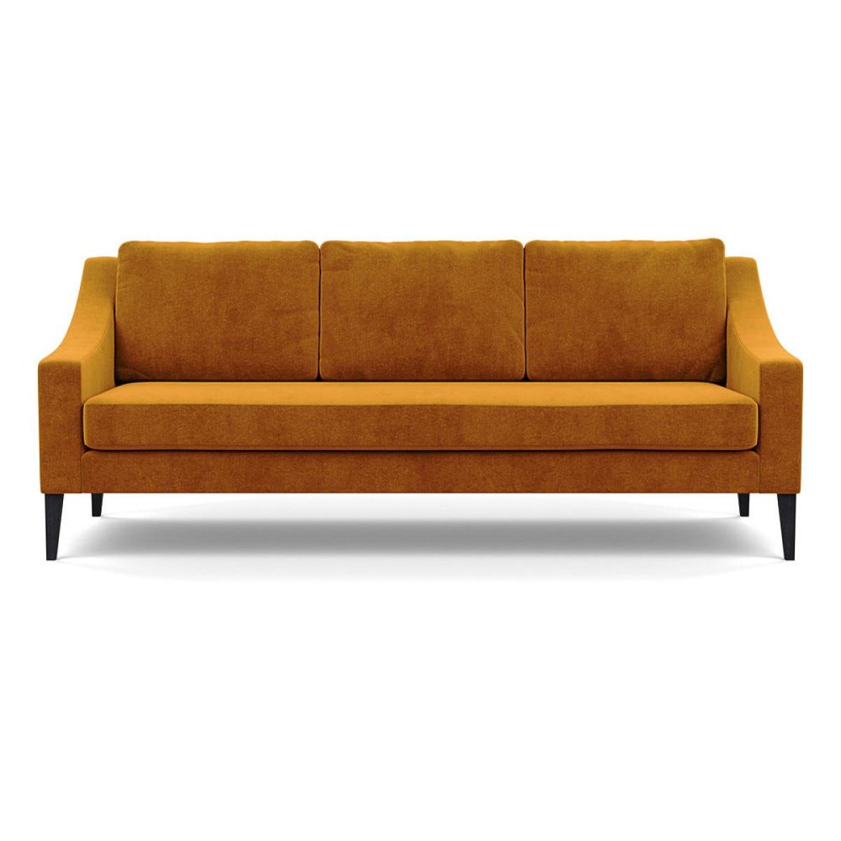 Heal's Richmond 4 Seater Sofa Smart Luxe Velvet Cognac Black Feet – image 2