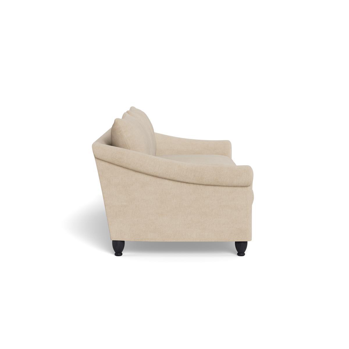 Heal's Devon 4 Seater Brushed Cotton Oat Walnut Stain Beech Feet - Heal's UK Furniture – image 3