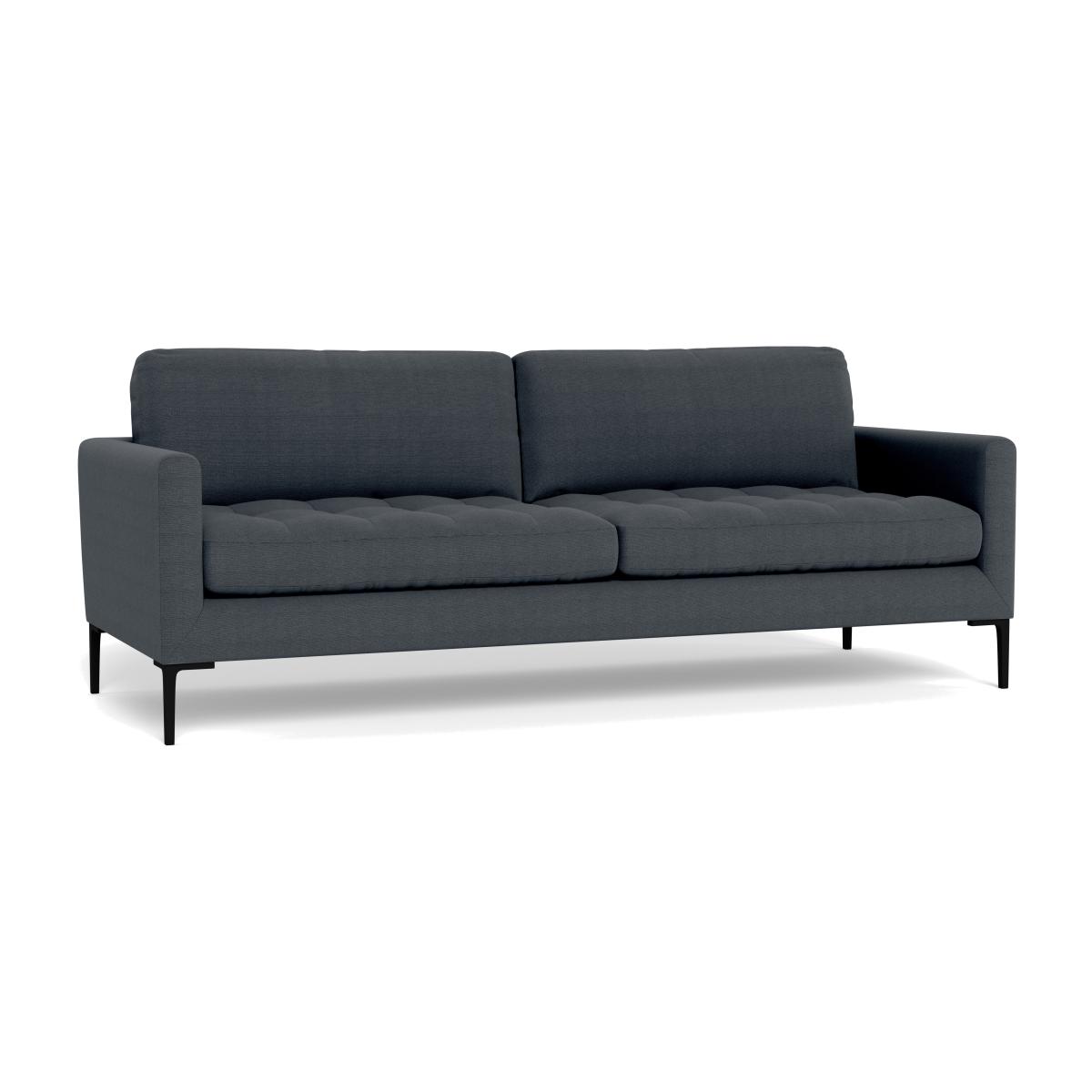 Heal's Eton 4 Seater Sofa Linen Dark Grey Brass Feet – image 1