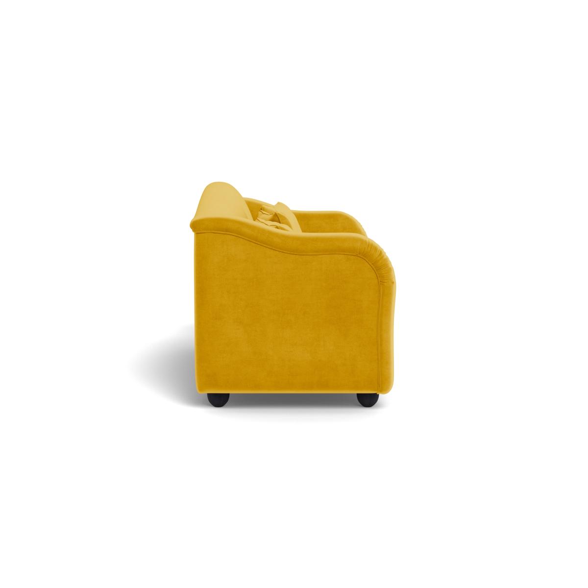 Heal's Tetbury 4 Seater Sofa Smart Luxe Velvet Canary Walnut Stained Beech Feet – image 4