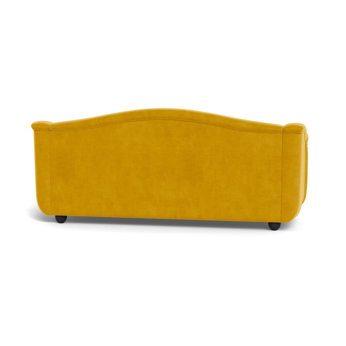 Heal's Tetbury 4 Seater Sofa Smart Luxe Velvet Canary Walnut Stained Beech Feet – image 6