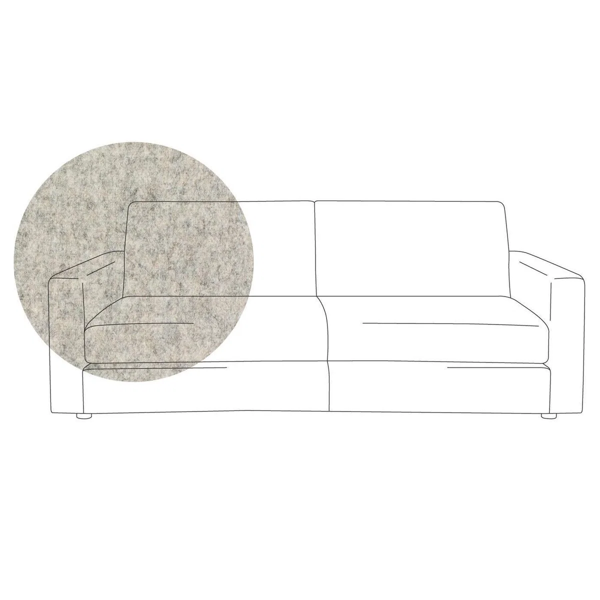 Heal's Nimbus 4 Seater Sofa Melton Wool Red Oxide Black Feet - Heal's UK Furniture – image 25