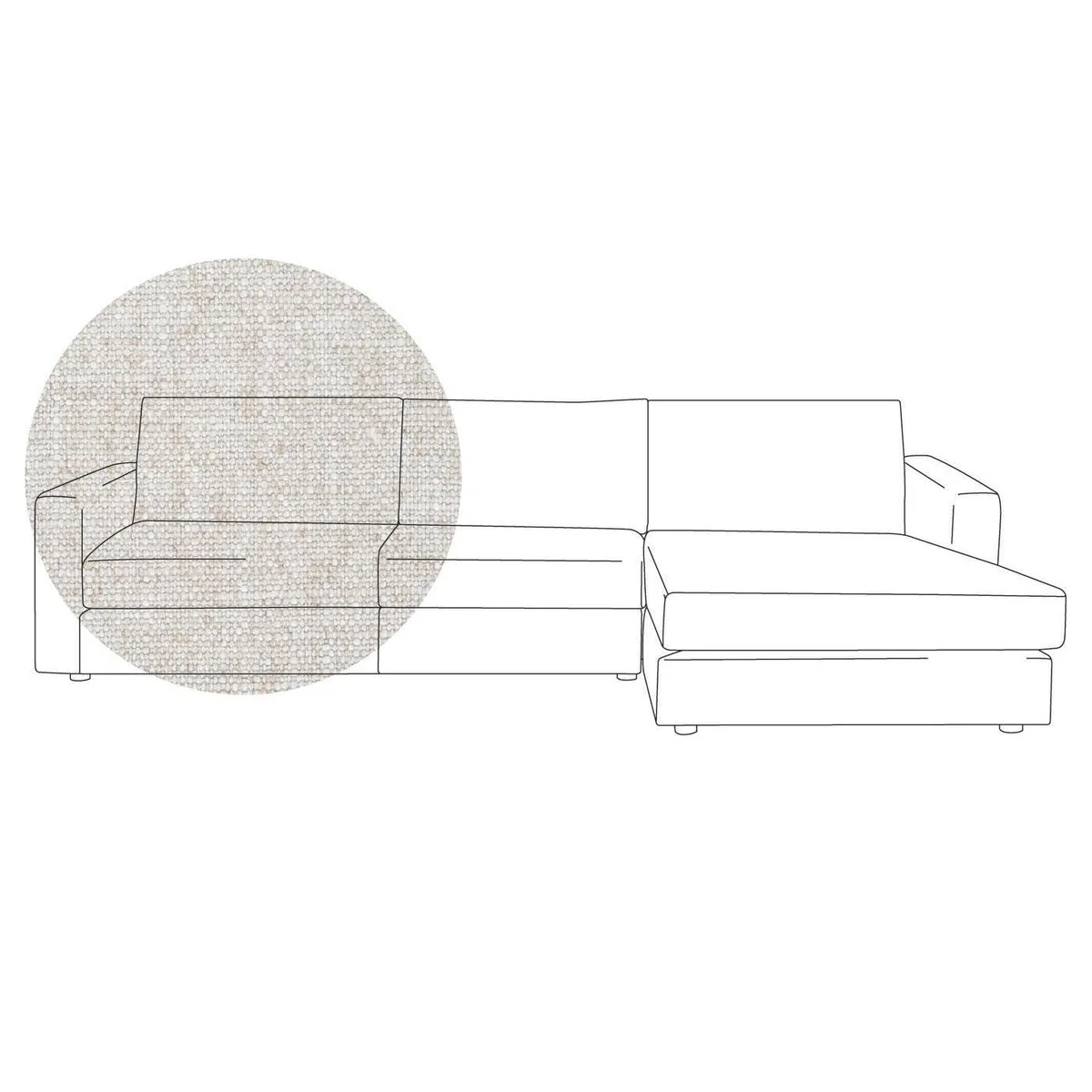 Heal's Nimbus 4 Seater Right Hand Corner Chaise Capelo LinenCotton Inkspot Black Feet - Heal's UK Furniture – image 24