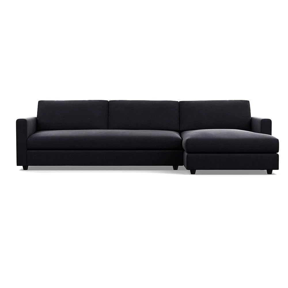 Heal's Nimbus 4 Seater Right Hand Corner Chaise Capelo LinenCotton Inkspot Black Feet - Heal's UK Furniture – image 49