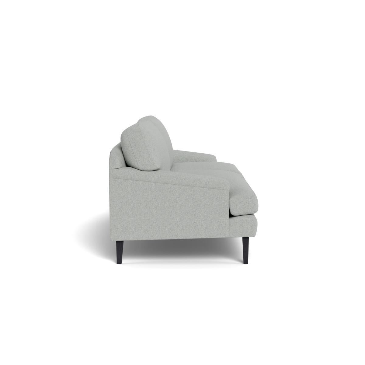 Heal's Stanton 4 Seater Sofa Melton Wool Limestone Black Feet – image 4