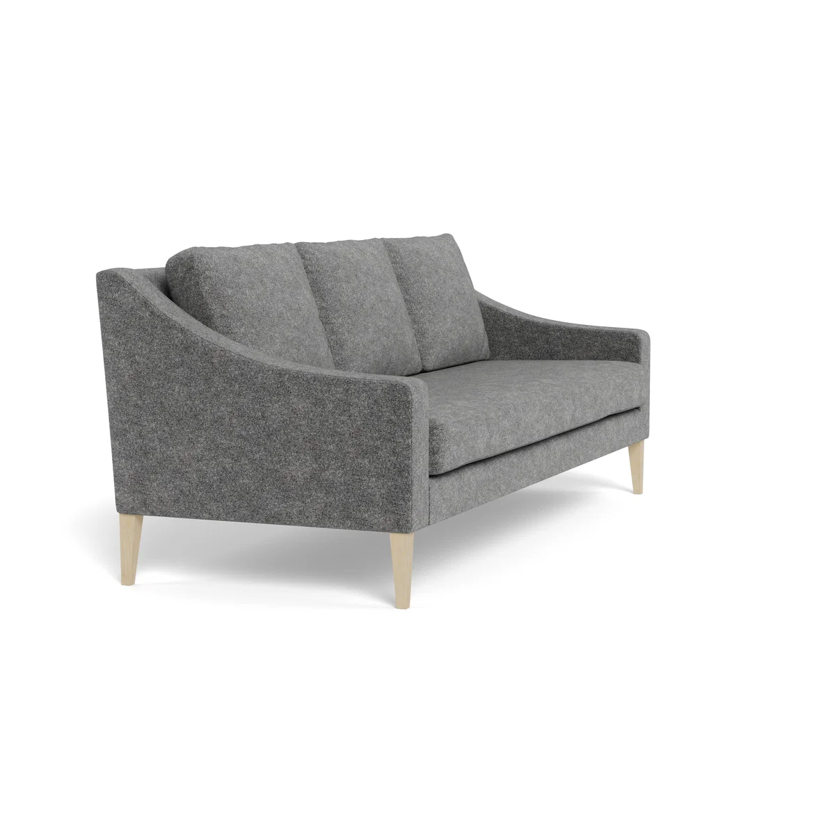 Heal's Richmond 4 Seater Sofa Melton Wool Shale WALNUT – image 2