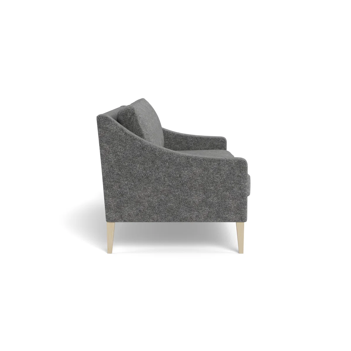 Heal's Richmond 4 Seater Sofa Melton Wool Shale WALNUT – image 3