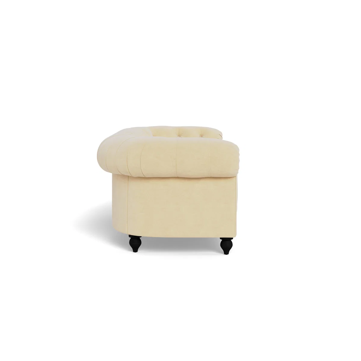 Heal's Fitzrovia 4 Seater Sofa Smart Luxe Velvet Biscuit Black Feet - Heal's UK Furniture – image 3