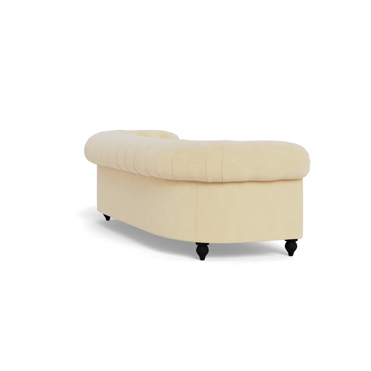Heal's Fitzrovia 4 Seater Sofa Smart Luxe Velvet Biscuit Black Feet - Heal's UK Furniture – image 4