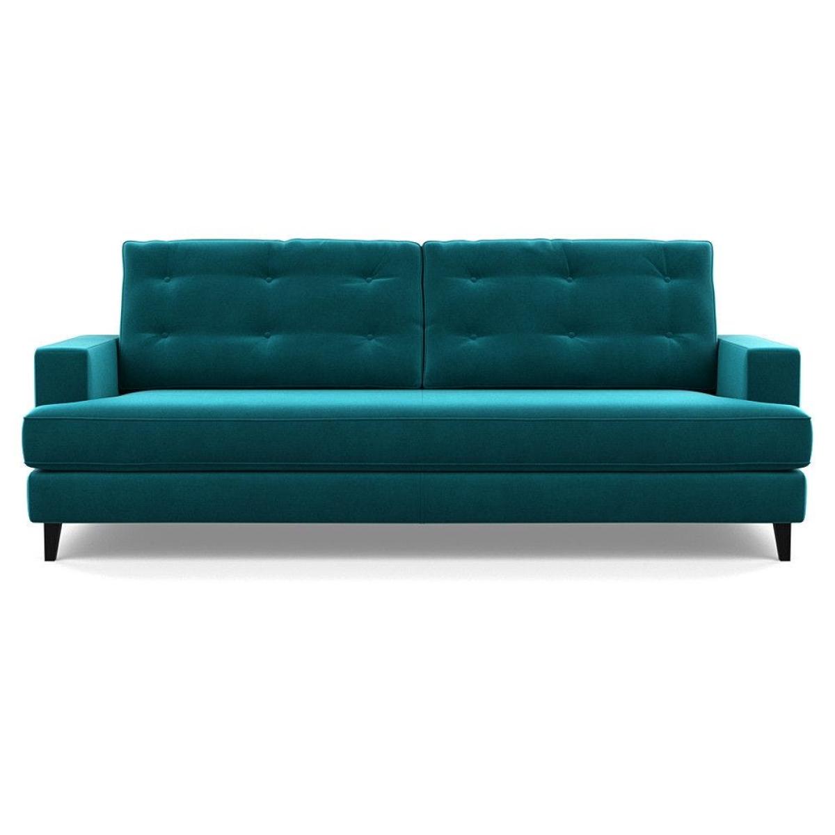 Heal's Mistral 4 Seater Sofa Smart Velvet Jade Black Feet - Heal's UK Furniture – image 47