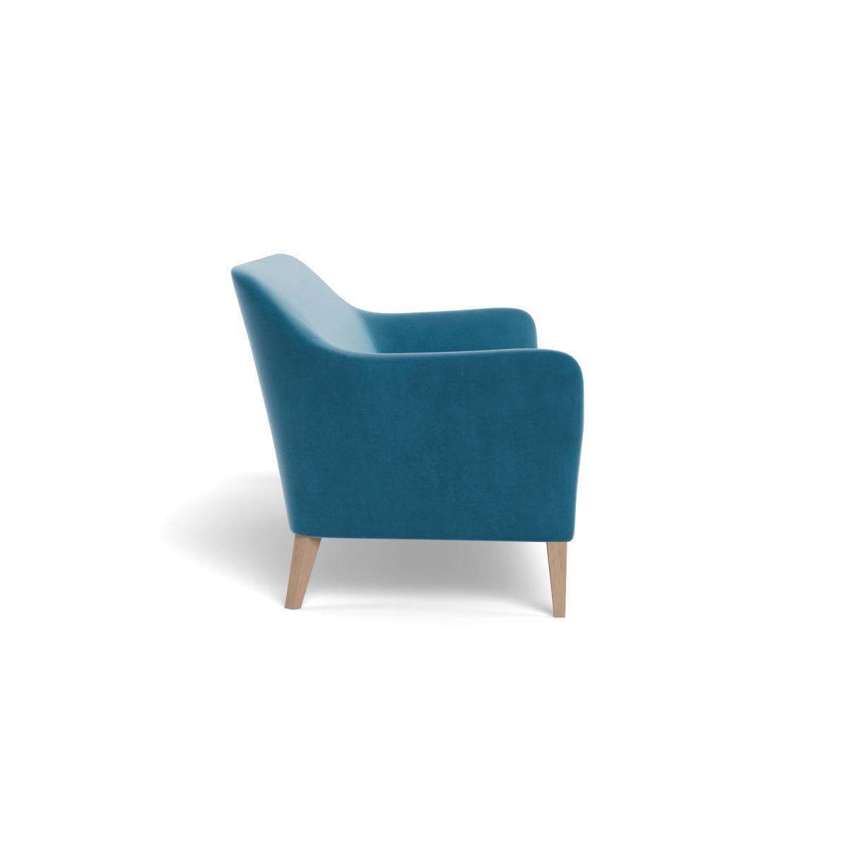 Heal's Wallis 4 Seater Sofa Smart Velvet Ocean Stained Oak Feet – image 4