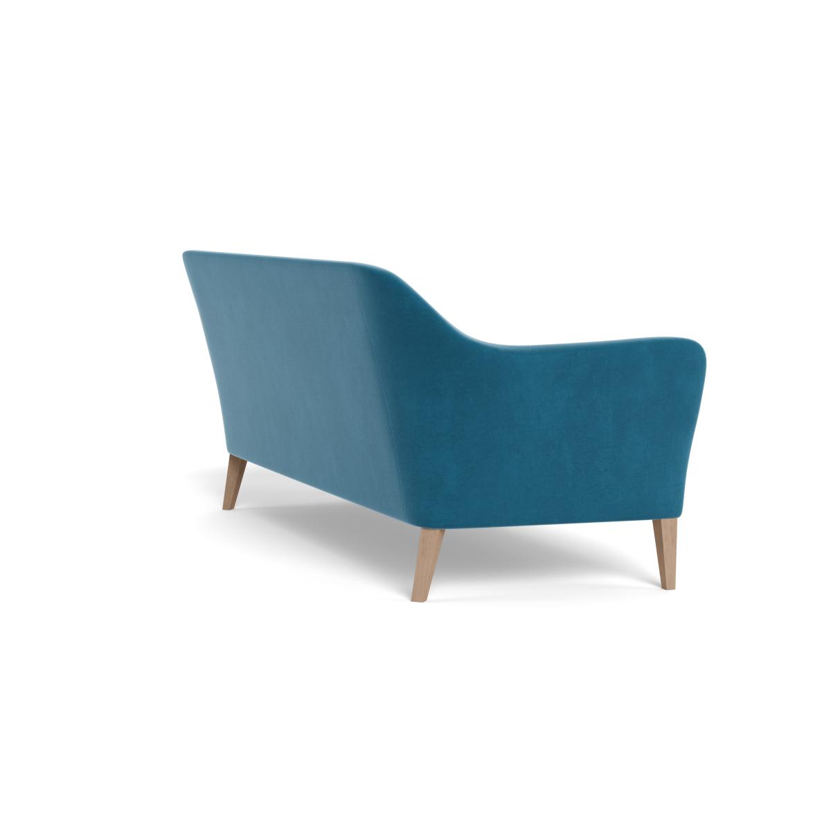 Heal's Wallis 4 Seater Sofa Smart Velvet Ocean Stained Oak Feet – image 5