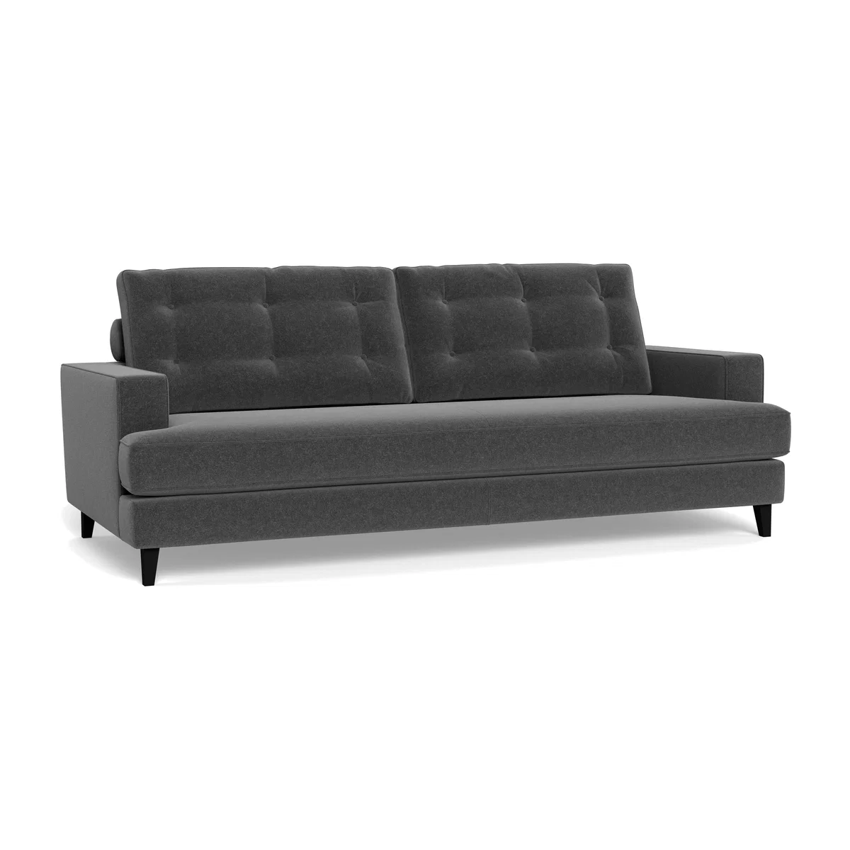 Heal's Mistral 4 Seater Sofa Melton Wool Granite Black Feet – image 1
