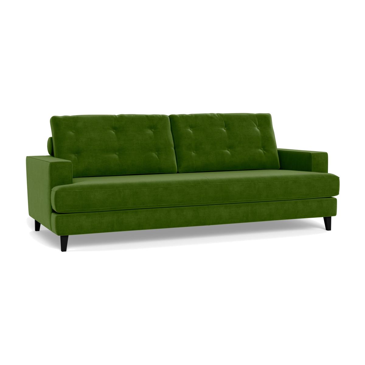 Heal's Mistral 4 Seater Sofa Smart Luxe Velvet Grass Black Feet – image 1