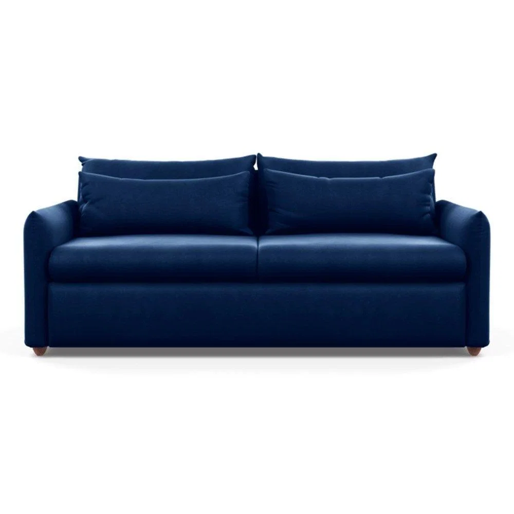 Heal's Pillow 4 Seater Sofa Melton Wool Granite Black Feet - Heal's UK Furniture – image 11